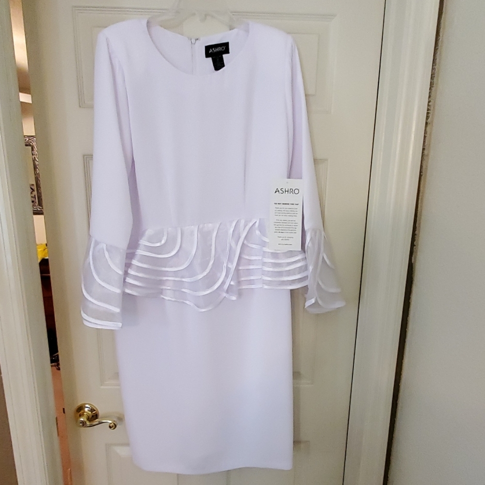 White Peplum Dress